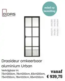 Multi bazar Draaideur omkeerbaar aluminium Urban aanbieding