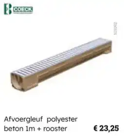 Multi bazar Coeck Afvoergleuf polyester beton + rooster aanbieding