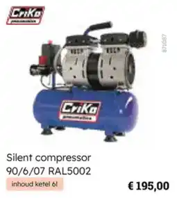 Multi bazar Criko Silent compressor 90/6/07 RAL5002 aanbieding