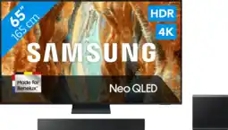 Coolblue Samsung 65 Neo QLED QN73F 4K (2025) + Samsung HW-QS700F (2025) aanbieding