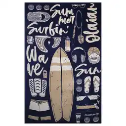 Decathlon Strandhanddoek 145 x 85 cm Icon blauw aanbieding