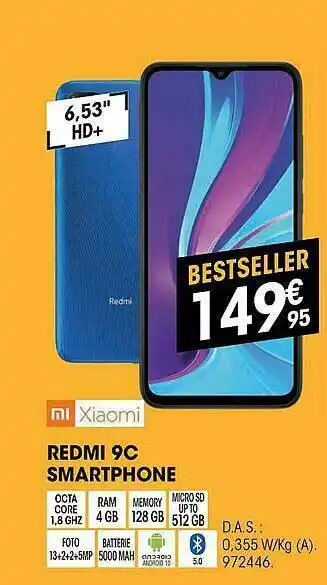 Electro Depot Redmi 9c Smartphone aanbieding