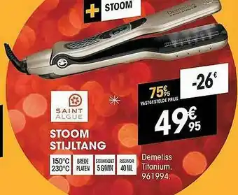 Electro Depot Stoom Stijltang Saint Algue aanbieding