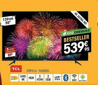 Electro Depot Tcl 4k Ultra Hd Tv aanbieding
