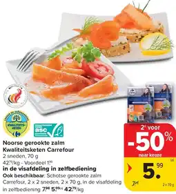 Carrefour Noorse gerookte zalm Kwaliteitsketen Carrefour aanbieding