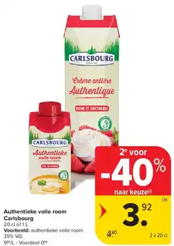 Carrefour Authentieke volle room Carlsbourg aanbieding