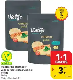 Carrefour Plantaardig alternatief voor geraspte kaas Original Violife aanbieding