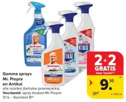 Carrefour Gamma sprays Mr. Propre en Antikal aanbieding