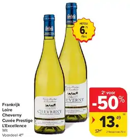Carrefour Frankrijk Loire Cheverny Cuvée Prestige L’Excellence aanbieding