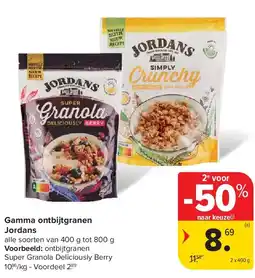 Carrefour Gamma ontbijtgranen Jordans aanbieding