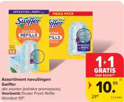 Carrefour Assortiment navullingen Swiffer aanbieding