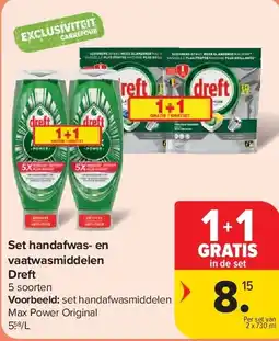 Carrefour Set handafwas- en vaatwasmiddelen Dreft aanbieding