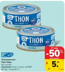Carrefour Visconserven Fish Tales aanbieding