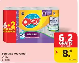Carrefour Bedrukte keukenrol Okay aanbieding