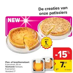 Carrefour Flan- of bresiliennetaart aanbieding