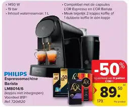 Carrefour Espressomachine Barista LM8014/6 aanbieding