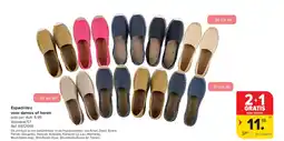 Carrefour Espadrilles voor dames of heren aanbieding
