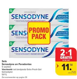 Carrefour Sets Sensodyne en Parodontax aanbieding