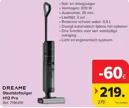 Carrefour Steelstofzuiger H12 Pro aanbieding