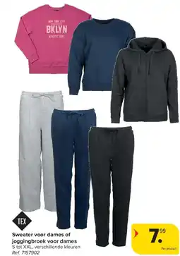 Carrefour Sweater voor dames of joggingbroek voor dames aanbieding