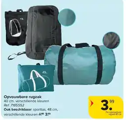 Carrefour Opvouwbare rugzak aanbieding