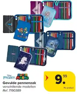 Carrefour Gevulde pennenzak aanbieding