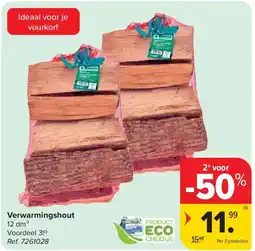 Carrefour Verwarmingshout aanbieding