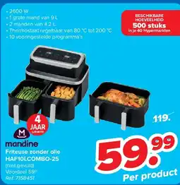 Carrefour Friteuse zonder olie HAF10LCOMBO-25 aanbieding