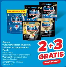 Carrefour Gamma vaatwasmiddelen Quantum, Ultimate en Ultimate Plus Finish aanbieding