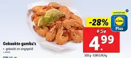 Lidl Gekookte gamba's aanbieding