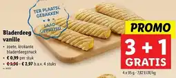 Lidl Bladerdeeg vanille aanbieding
