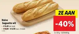 Lidl Halve baguette wit aanbieding