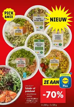 Lidl Chef select Salade-of pokebowl aanbieding