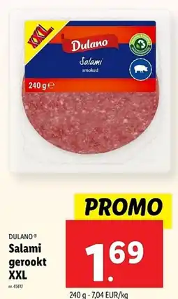 Lidl Dulano Salami gerookt XXL aanbieding