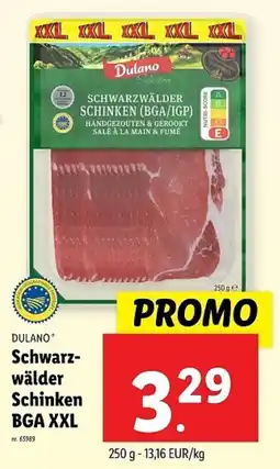 Lidl Dulano Schwarzwälder Schinken BGA XXL aanbieding