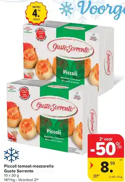 Carrefour Piccoli tomaat-mozzarella Gusto Sorrento aanbieding