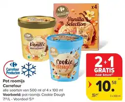 Carrefour Pot roomijs Carrefour aanbieding