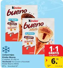 Carrefour IJshoorntjes Kinder Bueno aanbieding