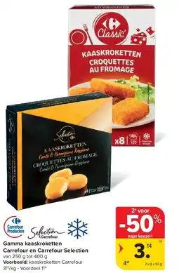 Carrefour Gamma kaaskroketten Carrefour en Carrefour Selection aanbieding