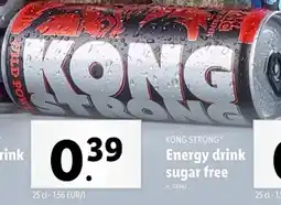 Lidl Kong strong energy drink classic aanbieding