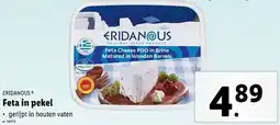 Lidl Eridanous feta in pekel aanbieding