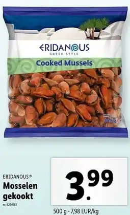 Lidl Eridanous mosselen gekookt aanbieding