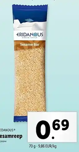 Lidl Eridanous sesamreep aanbieding