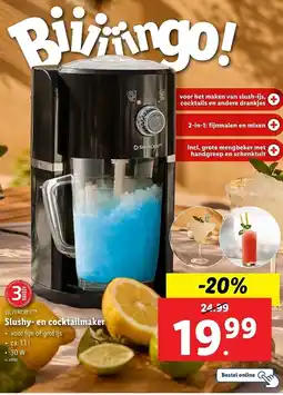 Lidl Silvercrest slushy- en cocktailmaker aanbieding