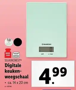 Lidl Silvercrest digitale keukenweegschaal aanbieding