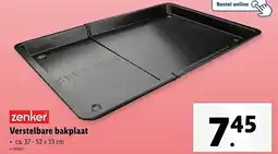 Lidl Zenker Verstelbare bakplaat aanbieding