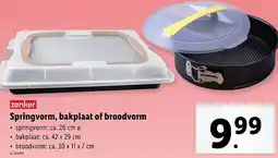 Lidl Zenker springvorm, bakplaat of broodvorm aanbieding