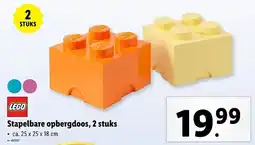Lidl Lego stapelbare opbergdoos aanbieding
