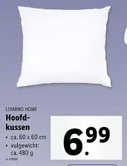 Lidl Livarno home hoofdkussen aanbieding