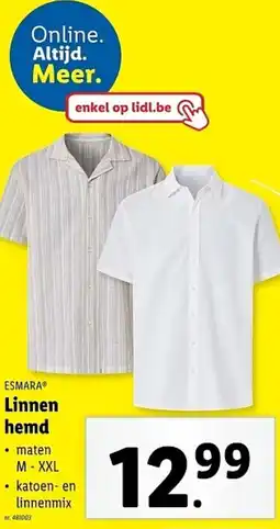 Lidl Esmara linnen hemd aanbieding